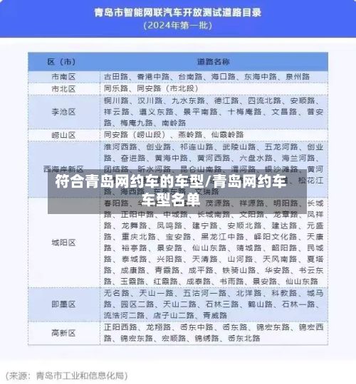 符合青岛网约车的车型/青岛网约车车型名单-第2张图片