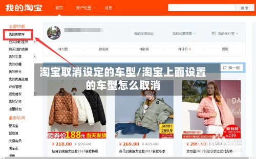 淘宝取消设定的车型/淘宝上面设置的车型怎么取消-第2张图片