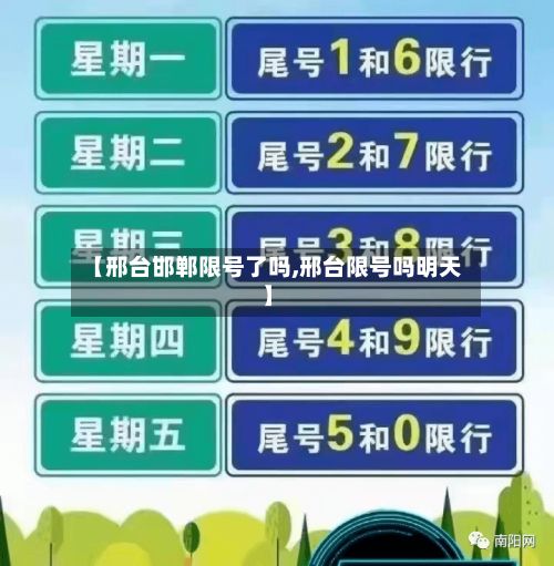 【邢台邯郸限号了吗,邢台限号吗明天】-第3张图片