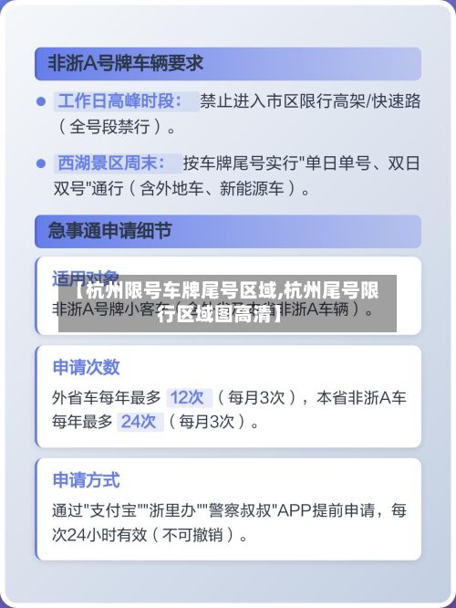 【杭州限号车牌尾号区域,杭州尾号限行区域图高清】-第2张图片
